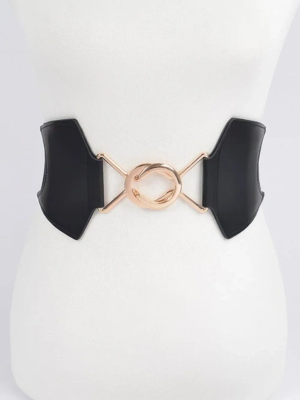 Faux Leather Plus Size Elastic Belt